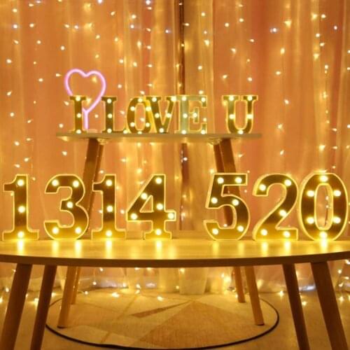 Party Decor LED Letter Light Sign Light up Letter Sign Golden Glow Party Supplies Beautiful Portable Safe Decoration Dropship