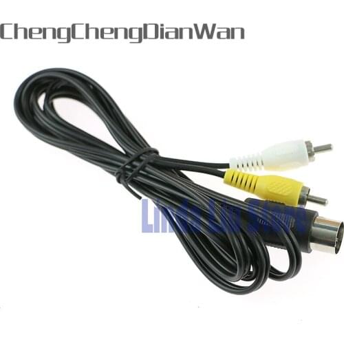ChengChengDianWan Promotion Durable 1.8M Audio Video AV Cable For Sega For Saturn A/V RCA Connection Cord Genesis 1 20pcs/lot