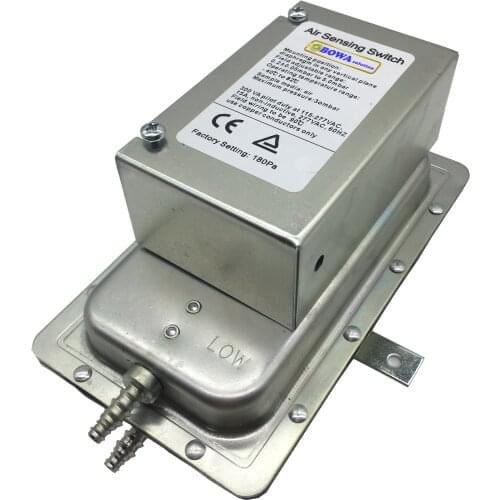 Differential air pressure switch is used to protect fan motors from overload or alarm output of air fiters in air handling units