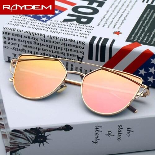 Raydem 2018 Luxury Mirror Sunglasses Women/Men Brand Designer Glasses Lady Round Sun Glasses Street Beat Oculos De Sol Gafas