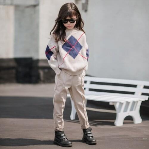 Girls Leisure Pants Fall and Winter 2019 Fashion Kids Pants Winter Kids Thicken Trousers Baby Girls Autuam Pants, #8004