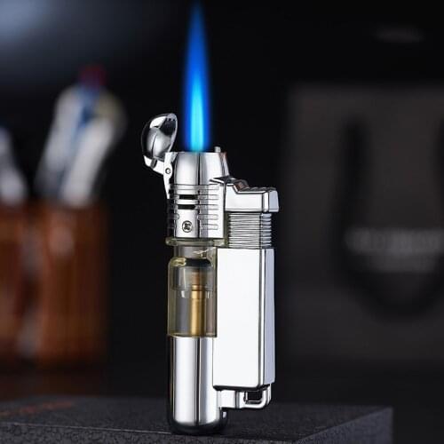 Jet Butane Turbo Torch Lighter Butane Flame Metal Unusual Cigarette Gas Lighters Gadgets for Men Smoking Accessories
