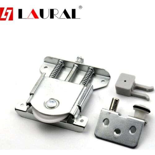 Free Slotted Heavy Duty Wardrobe Sliding Door Pulley Push-Pull Wheel Door Hanging Wheel Furniture Cabinet Door Roller Track