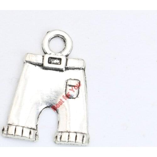 Tibetan Silver Plated Trouser Charms Pendants for Necklace Bracelets Jewelry Making DIY Handmade 18x13 mm