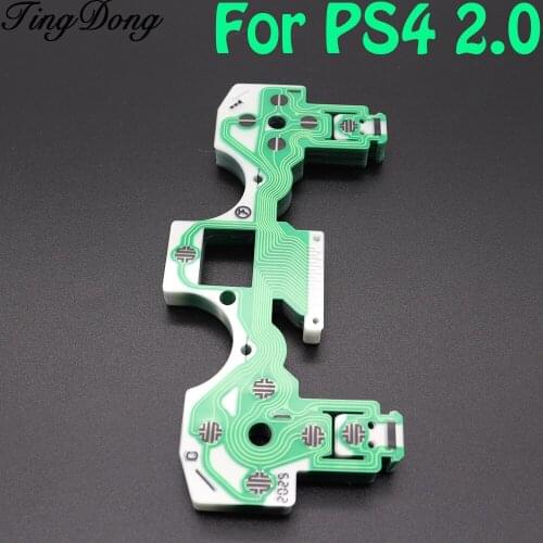 TingDong 2PCS high copy for ps4 020 2.0 game controller keypad button conductive film ribbon flex cable