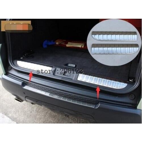2014 2015 2016 2017 For Land Rover Range Rover Sport REAR BUMPER PROTECTOR STEP PANEL BOOT COVER SILL PLATE TRUNK TRIM ACCESSO