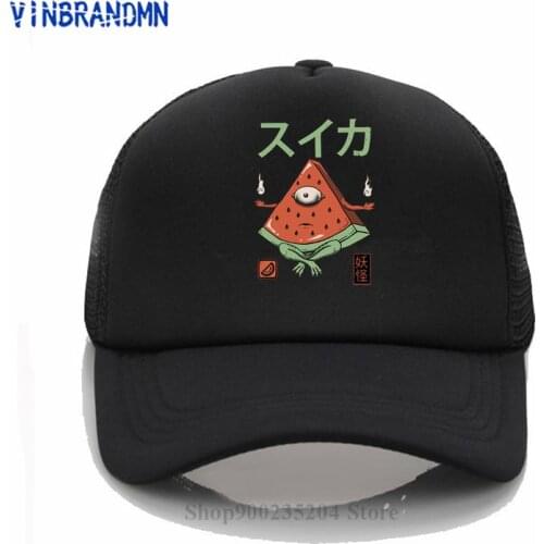 Hot sale Hombre Porady Yokai watermelon unisex Baseball caps Funny Japanese food sun hats kawaii spirit ghost monster Tendy hats