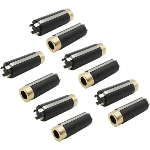 10/5Pcs 3.5mm Stereo Audio Female Jack Headphone 4 Pole 4pin Socket Connector Earphone Solder DIY Mini Connectors