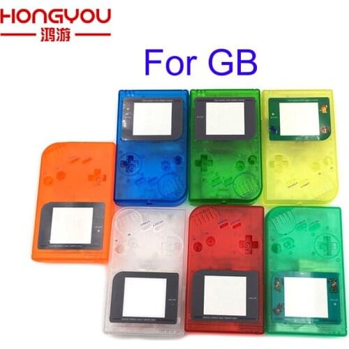 15PCS For Nintendo Gameboy Classic for GB DMG GBO Shell For GB Clear Case Luminous shell Full Housing For gb Shell Case