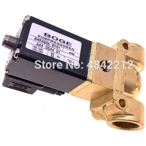 Free shipping 2pcs/lot OEM 644004401P BOGE kompressoren solenoid valve with 230V screw air compressor parts