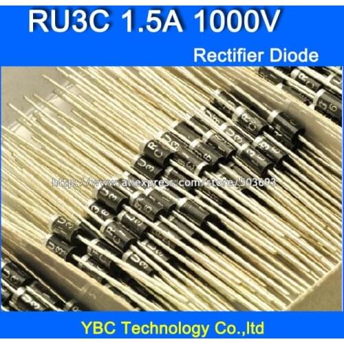 200pcs/lot RU3C 1.5A/1000V Fast Recovery Rectifier Diode
