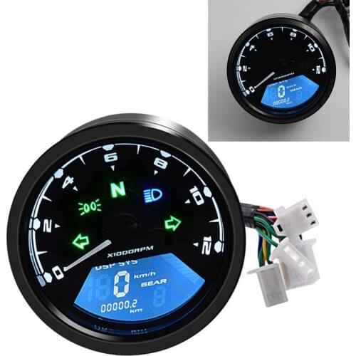 35% Hot Sales!!! Universal LCD Digital Tachometer Speedometer Odometer Motorcycle Accessories