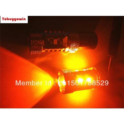 Amber/Yellow 60w car led, high power led car, 1157 BAY15D 60W High Power LED with Canbus No Error