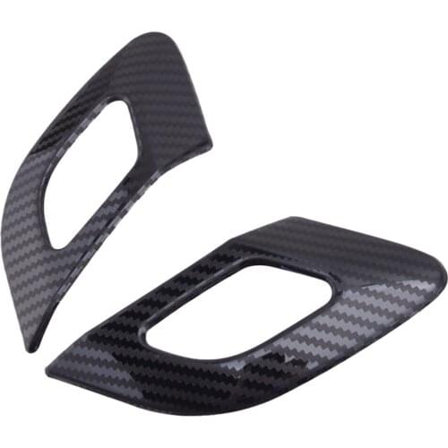 Beler 2Pcs Door Lock Switch Button Cover Trim Frame Stainless Steel Fit For Chevrolet Blazer 2019 2020 Carbon Fiber Style