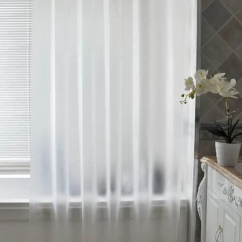 Bathroom Shower EVA Translucent Curtain Liner with 12 Grommet Holes Plastic Hooks Thickened Plastic Bath Frosted Atmosphere