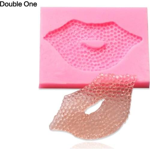 DOUBLE ONE Dimond Lip Shape Silicone Pendant Molds for Jewelry Tools