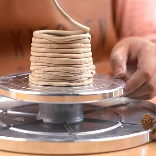 15/25/30cm Double-Sided Pottery Wheel Turntable Aluminum DIY Clay Tool Sculpture Ceramic Pottery Forming Turntable Wheel