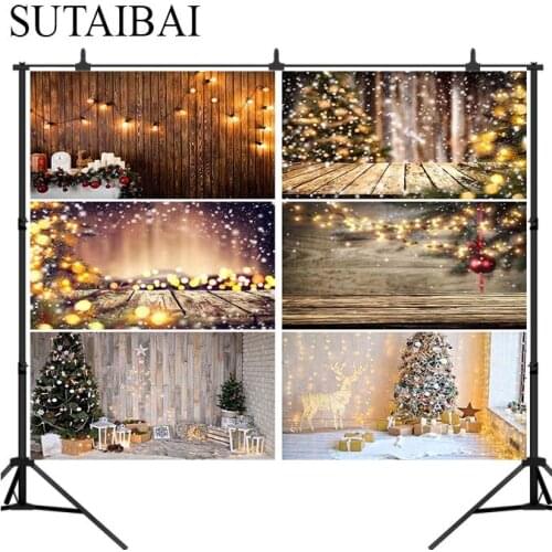 Christmas tree snowflake fawn photography studio background cloth Xmas children family party decoration photo backdrop