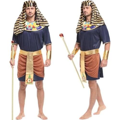 Halloween Carnival Party Ancient Egypt Cleopatra Cosplay Egyptian Pharaoh Costumes For Men Women Princess Christmas Gift Dress