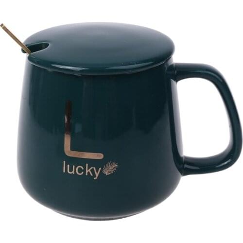 US Plug / USB 450ml Coffee Cup with Spoon and 55 Degree Thermostat Coaster Set for Home Living Room Study Room Office