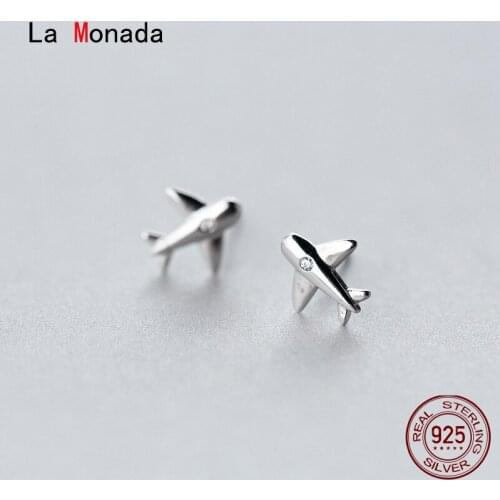 La Monada 925 Silver Earrings For Women Aircraft Stud Earrings 925 Sterling Silver Small Korean Silver Earrings 925 Silver