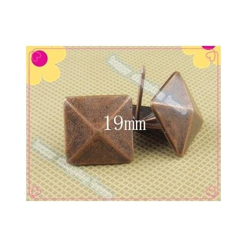 Hardware Antique Red bronze color nail Decorative Upholstery Nail Jewelry Gift Box Sofa Decorative Tacks Doornail 19mm