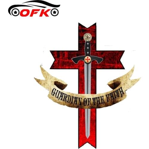 OFK Fashion Car Sticker Cross Templar JM Accessories PVC Decal Cover Scratches for Vw Golf 4 Hyundai I40 Chevrolet,15cm*13cm