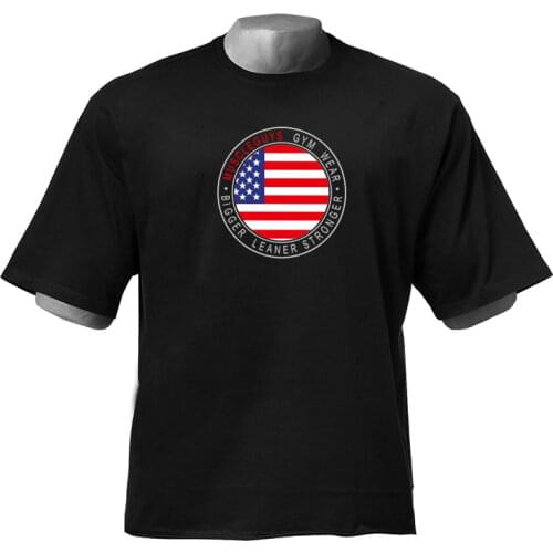 Muscleguys Oversized T shirts Dropped Shoulder Short Sleeve Tops Summer New Style Loose T-shirt Men Male Tee Cotton Tshirt