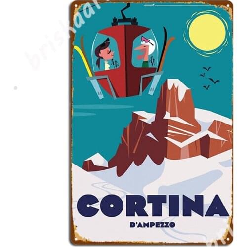 Cortina D'ampezzo Poster Metal Signs Wall Decor Mural Decoration Club Tin sign Posters