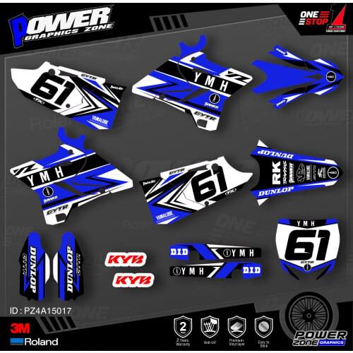 PowerZone Custom Team Graphics Backgrounds Decals 3M Stickers Kit For YAMAHA 2015 2016 2017 2018 2019 YZ125-250 017