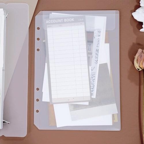A5/A6 Transparent Storage File Holder Pouch Loose Leaf Notebook Collection Bag DIY Diary Accessory Name Card Case Storage Bag