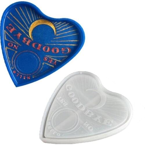 Heart Tray Molds Resin Casting Ashtray Mold DIY Heart Shape Plate Coaster Mould Silicone mold for game mat tray table Mould