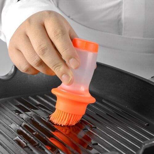 Silicone Oil Bottle Baking Brush Liquid Oil Honey Brushes Barbecue Tool Portable Basting Pancake Kitchen Cooking BBQ Tools