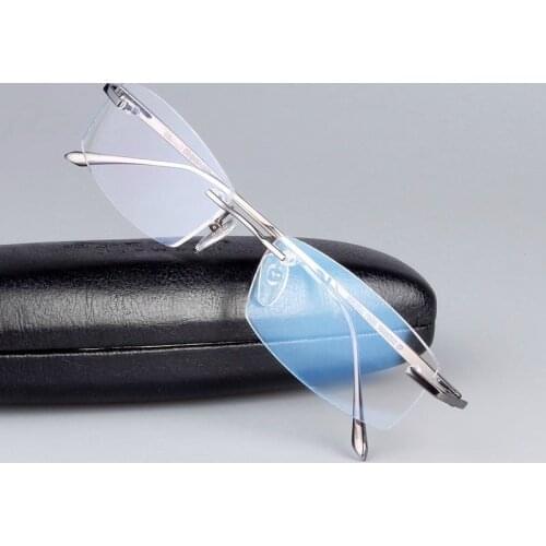 Viodream Men Fashion pure Titanium UltraLight Foldable Arm Rimless Eyeglasses Frame optical glasses frames Oculos De Grau tg6379