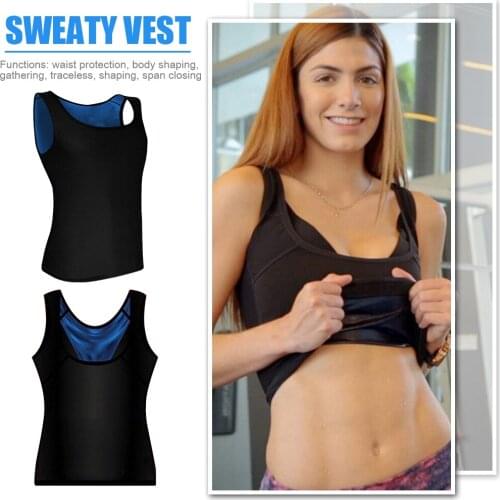 Running Vest Sweat Sauna Waist Trainer Vest Corset Slimming Weight Loss Women&Men Sports Tank Corset Top