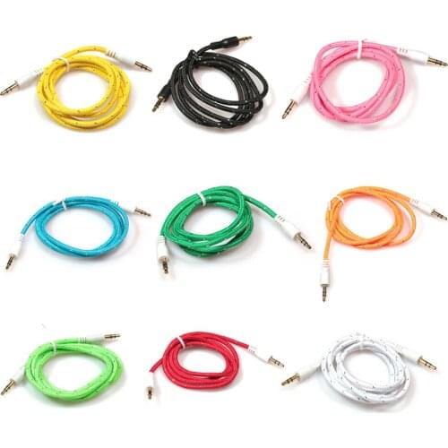 1M 3.5mm Stereo Male to Male Jack Aux Cable Audio Auxiliary Lead For Phone Car