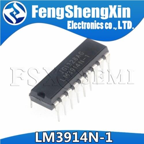 10pcs/lot LM3914N-1 LM3914N LED bar graph display driver IC DIP-18