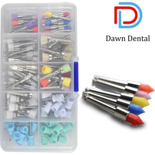 100/ Box,dental polishing Brush, polished cups, polishing heads, and disposable materials dental equipment