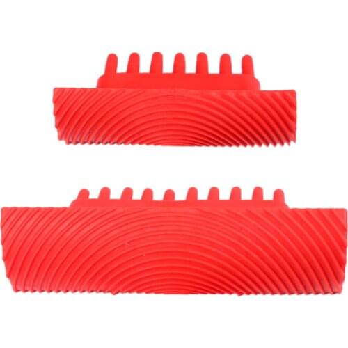 2pcs Brush Wall Art Tool DIY Rubber Imitation Wood Grain Garden Paint Roller