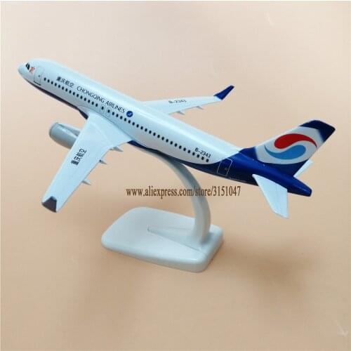 20cm Air China Chongqing Airlines A320 Airbus 320 Airways Plane Model Alloy Metal Diecast Model Airplane Aircraft Airways Gift