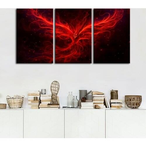 Abstract Fire Phoenix Bird Painting Wall Art Prints Burning Phoenix Canvas Picture Posters Prints Artwork Home Office Decor