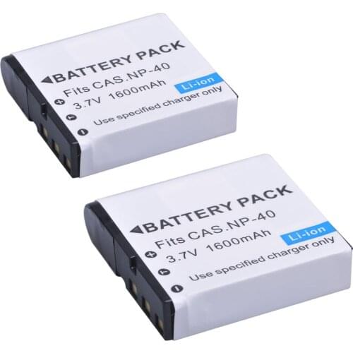 1600mAh 2pcs NP-40 NP40 NP40 Battery for CASIO EX-Z30/Z40/Z50/Z55/Z57/Z750 EX-P505/P600/P700 PM200 Battery