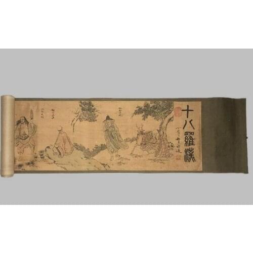 Antique calligraphy and painting Chudo bajunma figure indoor pendant ornaments