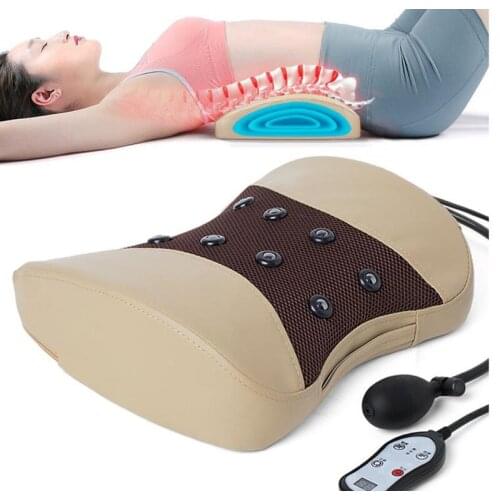 Lumbar disc apparatus strain of lumbar muscles bulging disc tractor curvature household massage fields