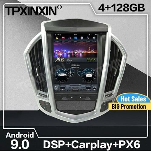 128G Tesla Screen Android Car Radio 2 Din Stereo Receiver For Cadillac SRX 2009 2010 2011 2012 Auto Audio Recorder GPS Head Unit