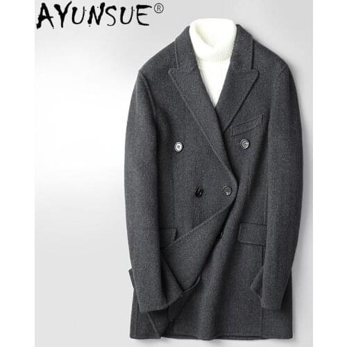 Мужские двубортные пальто AYUNSUE China At AliExpress