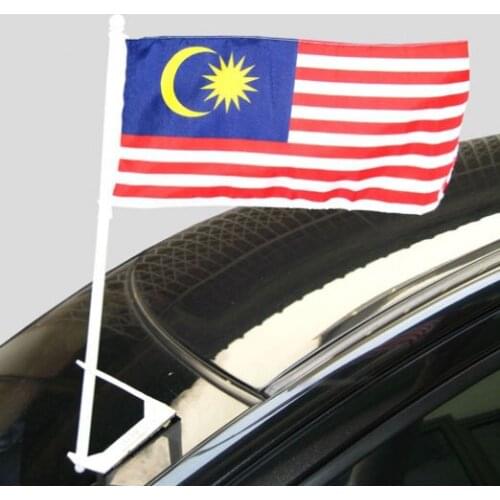 Free shipping 10 pcs adhesive malaysia car flag national 20*30 cm EMS PREMIUM shipping