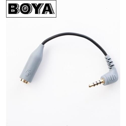 BOYA BY-CIP2 3.5mm to TRRS TRS Microphone Cable Adapter for iPad iPod Touch iPhone BY-WM8 BY-WM6 BY-WM5 Microphone Accessories