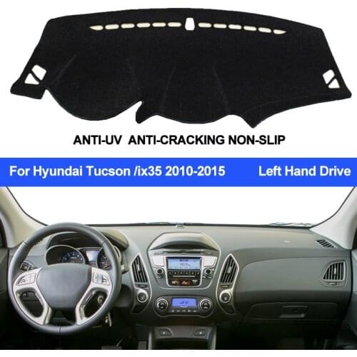 TAIJS Car Dashboard Cover For Hyundai Tucson ix35 2010- 2012 2013 2014 2015 Auto Dash Mat Dashboard Pad Carpet Anti-UV Anti-slip