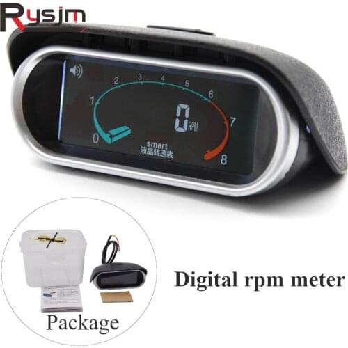 New Car LCD Tachometer Digital Engine Tach Gauge Car Truck RPM Hour Meter 50-9999RPM 12/24v With User Manual